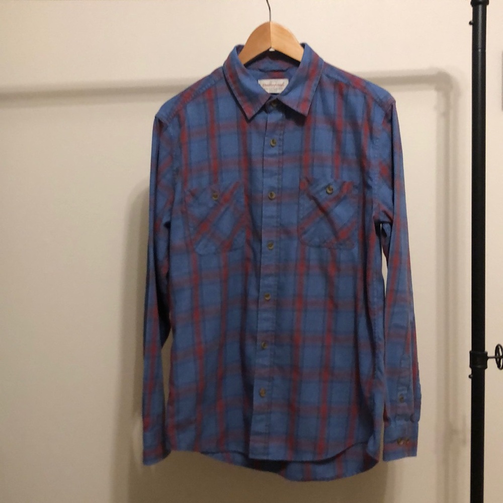 Weatherproof Vintage blue & red flannel shirt
